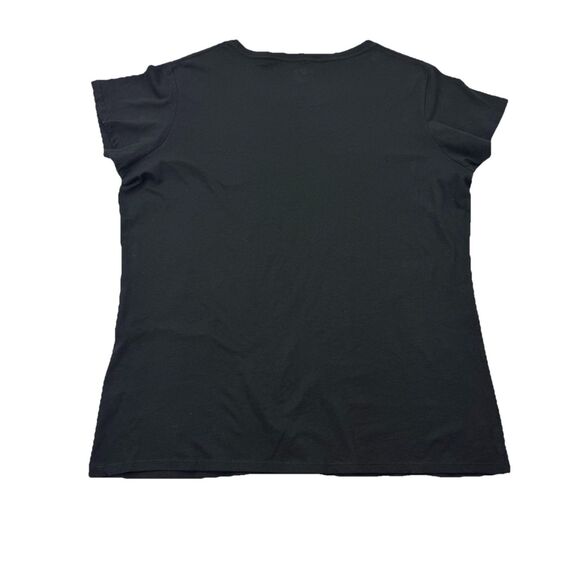 Holiday Time Women’s 2X Christmas T-Shirt Black Jingle All The Way Graphic Tee - Picture 4 of 8